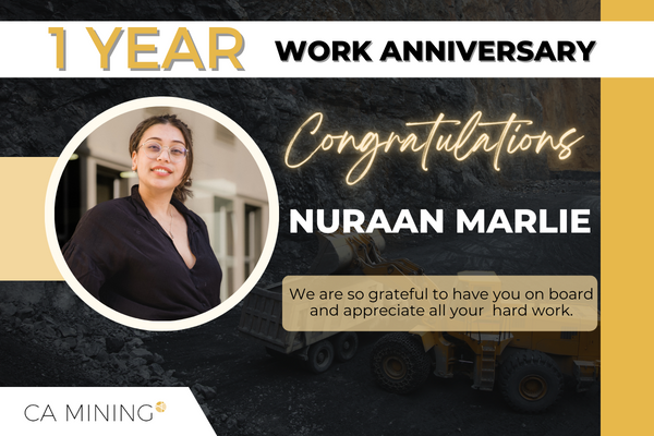 CAGlobal_Jobs's tweet photo. Please join us in wishing Nuraan a very happy 1 year work anniversary!
Congratulations on one whole year as a member of CA Mining!
We look forward to seeing you continue to achieve great things in the years to come!
#CAMining #WorkAnniversary #EmployeeRecognition https://t.co/xWkVNSexVk