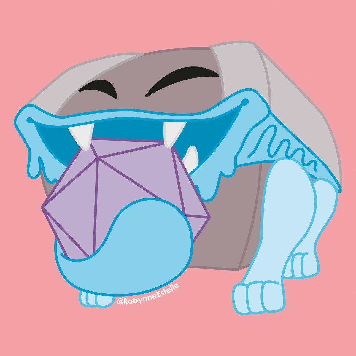 RobynneEstelle's tweet photo. Munch is rolling for snack time 🍲🎲
#mimic #dungeonsanddragons #dnd #illustration #vectorillustration https://t.co/6tTCiHa9d1