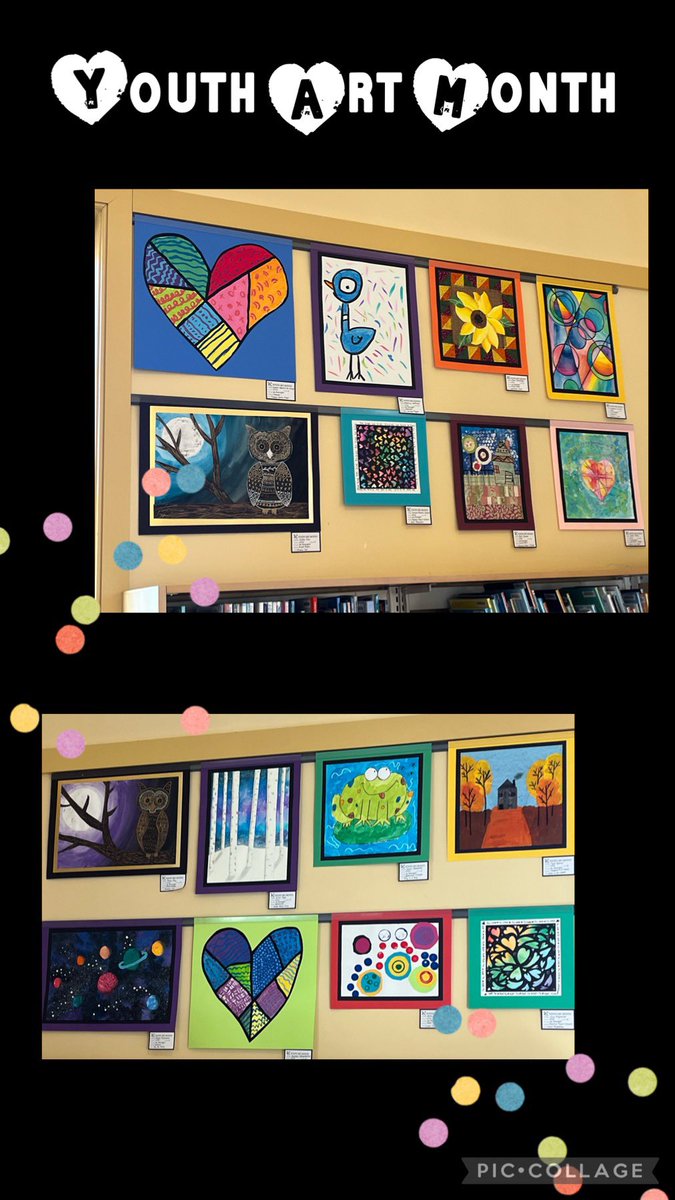 Ocean Twp. Youth Art Month Exhibit will be on view at the public library for the whole month of March. Come check it out 🎨 #OTESpride