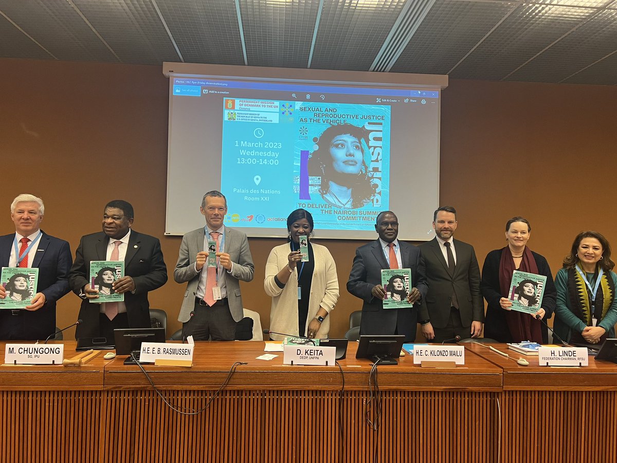 As a member of the High Level Commission on #ICPD25 delighted to join the launch of its report @Geneva with the #UNFPADeputyED @dienekeita and other commissioners! @SaskiaSchellek1 @linde_hans 
#SexualAndReproductiveJustice at the side of the #CEDAW session !