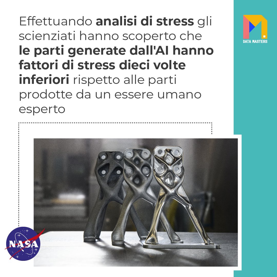 datamasters_it's tweet image. La @NASA si affida all’#AI per progettare alcuni componenti e strutture da implementare nelle sue prossime missioni spaziali.
datamasters.it/nasa-intellige…
#datamasters