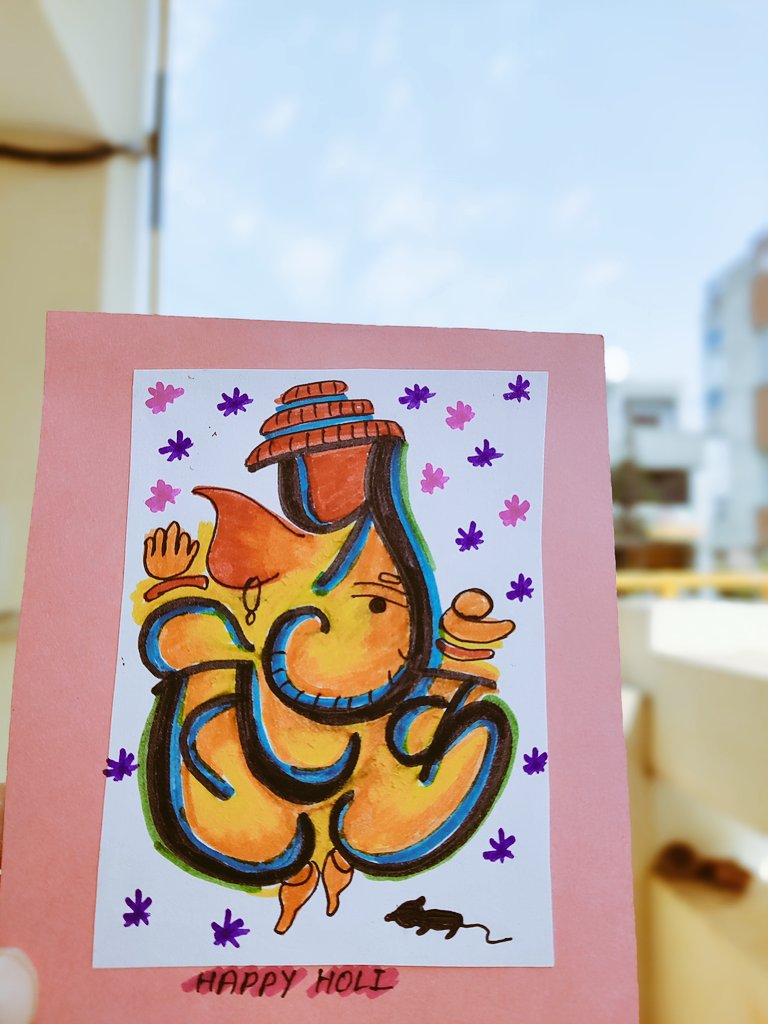 prateekmodi300's tweet photo. Received this beautiful card from a student with प्रतीक written on it over Ganpati painting.
#HOLIDAY_SPECIAL https://t.co/0zHIrCmwbL