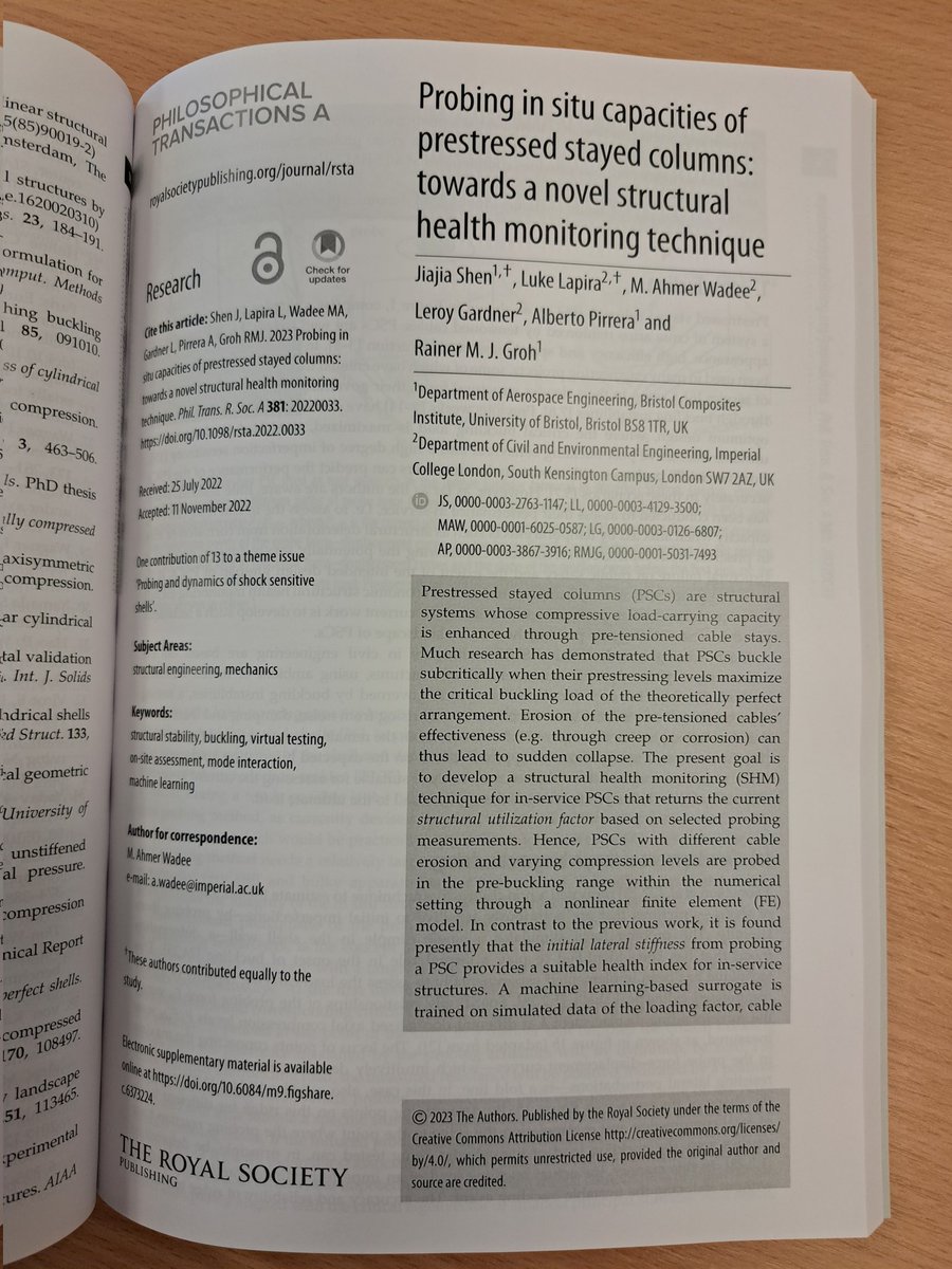 Ahmer Wadee (@ahmerwadee) on Twitter photo A very pleasant surprise to receive a hard copy of the actual Philosophical Transactions A of <a href="/royalsociety/">The Royal Society</a> special issue on probing. <a href="/ll_lpr/">LPR</a> <a href="/JiajiaShen1/">Jiajia Shen</a> @alberto_pirrera <a href="/LeroyGardner10/">Leroy Gardner</a> A very pleasant surprise to receive a hard copy of the actual Philosophical Transactions A of <a href="/royalsociety/">The Royal Society</a> special issue on probing. <a href="/ll_lpr/">LPR</a> <a href="/JiajiaShen1/">Jiajia Shen</a> @alberto_pirrera <a href="/LeroyGardner10/">Leroy Gardner</a>