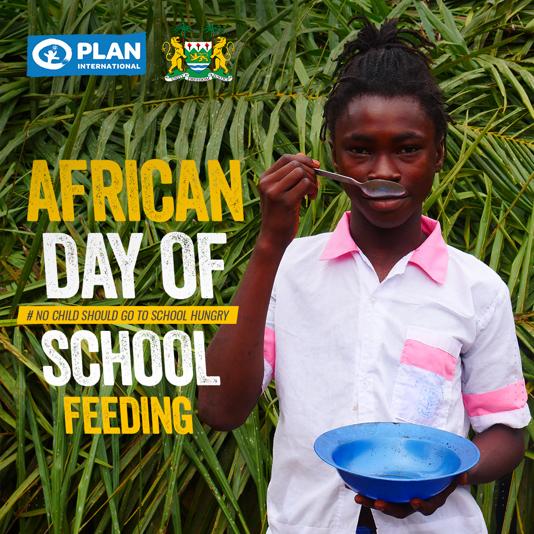 Happy African Day of #SchoolFeeding! Join Plan International Sierra Leone and @MoBSSE in supporting the Integrated School Feeding Programme helping children, especially girls overcome barriers to education and development. 

@esindayigaya @PlanCanada @PlanWACA