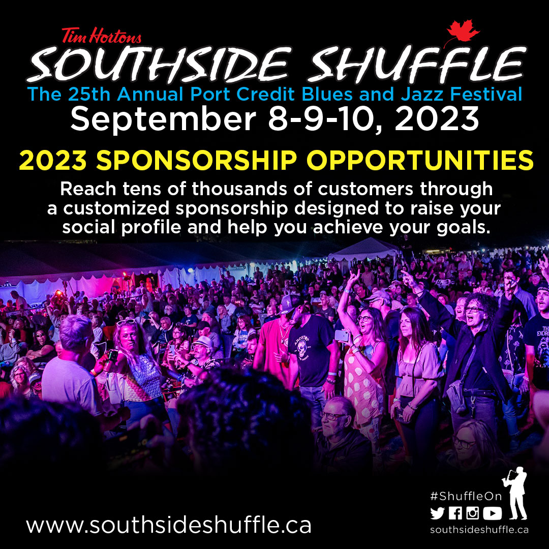 We want to partner with you! Follow the link below to view our 25th Annual Tim Hortons Southside Shuffle Blues and Jazz Festival sponsorship kit! #Mississauga #EventSponsorship #CommunitySupport #ShuffleOn #PortCredit #KeepingtheBluesAlivefor25 
southsideshuffle.ca/sponsor-opport…