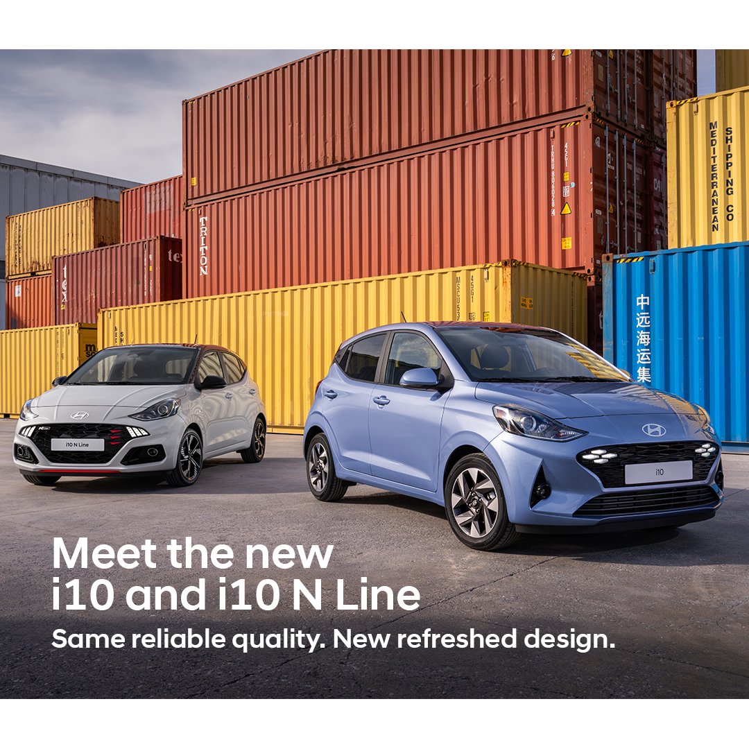 Welcoming the new refreshed design of new i10 and i10 N Line. An upgrade that guarantees a wider range of smart technologies, new colours, convenience and much more.