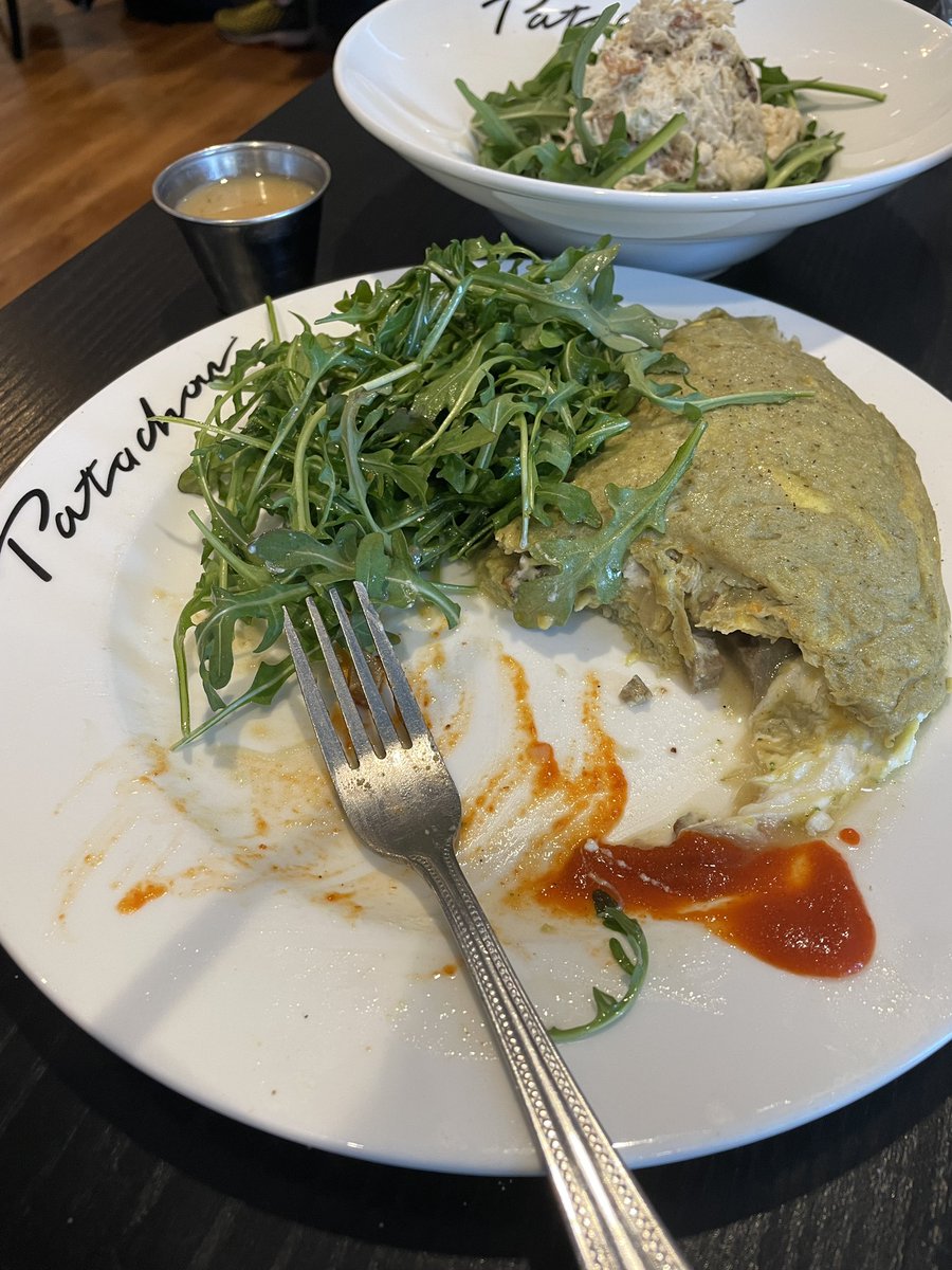 Best omelet I've ever had in my life at <a href="/CafePatachou/">Cafe Patachou</a> -- The McKenzie 

Pork sausage, goat cheese, caramelized onions, herbs