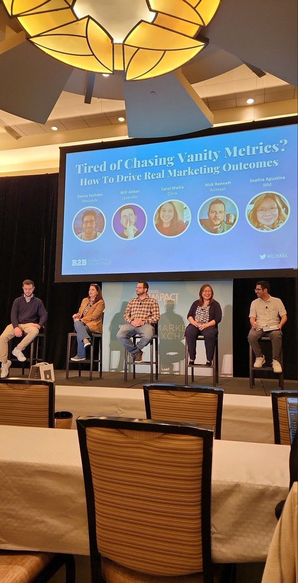 Sales people don’t care about MQL’s. 

Talk their language. Drive real business outcomes. 

Got to hang with @JustWillAitken on this panel at #b2bmx.