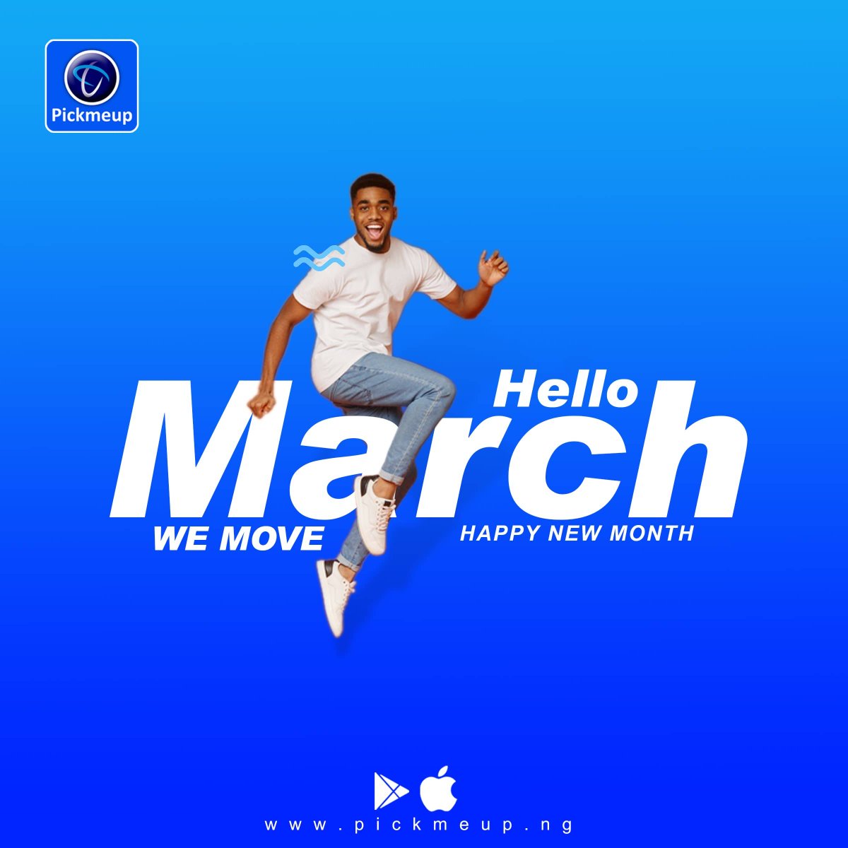 pickmeupng's tweet photo. Hello March!
Welcome to the month of Marching forward. We mueve🚘 

Download the Pickmeup App today to enjoy a matchless ride experience. Book a ride now and jump the queue 😌 🏧 🏦 

#pickmeup #march #wednesday #2023 #airport #riders #taxi
#ride #happynewmonth #ridehailing https://t.co/aBdZhPl4Pl