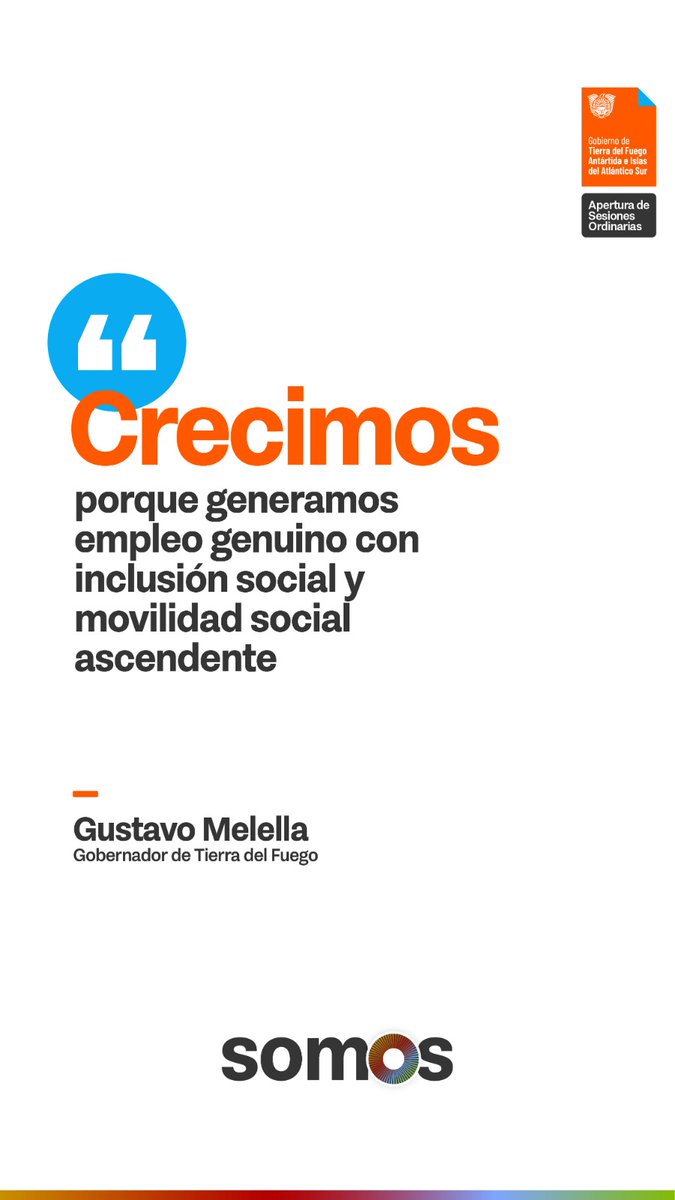 🗣️  Palabras del Gobernador <a href="/gustavomelella/">Gustavo Melella</a>.

#Crecimos