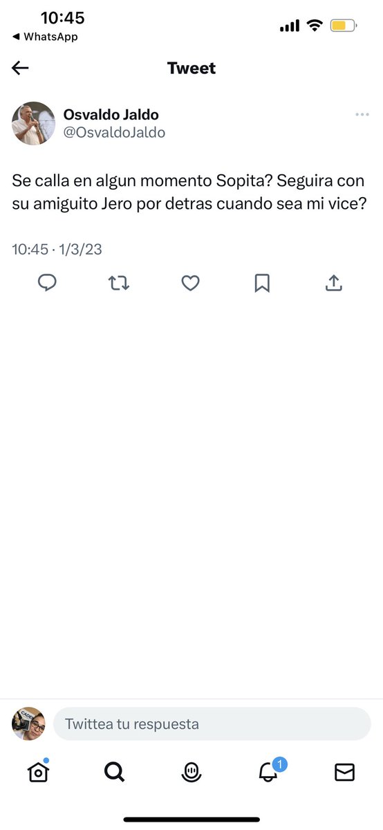 Parece que me hackearon la cuenta al vicegobernador <a href="/OsvaldoJaldo/">Osvaldo Jaldo</a>