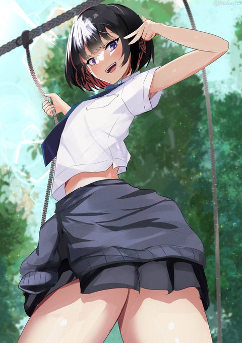 skebリクより、決めポーズしてる女の子描きました 