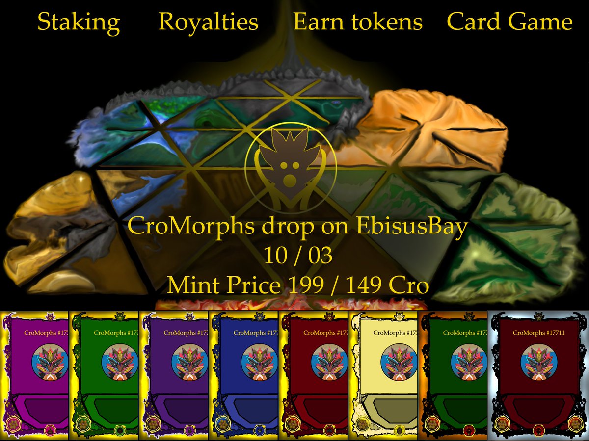 🎁Collab #Giveaway🎁

CroMorphs is launching on Ebisus 10/03! 

Prizes:
🏆 3x <a href="/CroMorphs/">CroMorphs</a> NFT's! 

To Enter
✅Follow <a href="/CroMorphs/">CroMorphs</a> <a href="/BoomerSquadNFT1/">BoomerSquad & PUUSH</a>
✅❤️ &amp; 🔁
✅Tag 3 #crofam
✅Join discord.gg/dPr4R5D6dB

48H⏳

#crofam #NFT #Giveaway