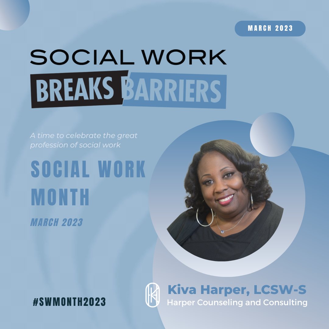 Social Work Month in March is a time to celebrate the great profession of social work. 

#SWMonth2023
#SocialWorkBreaksBarriers
#SocialWorkMonth 
#NASW