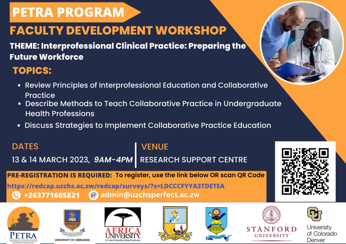 UZ-FMHS PETRA (@uzchsperfect) on Twitter photo PETRA would like to invite faculty from Zimbabwe's tertiary health training institutions to a 2day faculty development workshop. The workshop will be held at the UZ Faculty of Medicine and Health Sciences, at the Research Support Centre. See flyer for more details. <a href="/UZCHSRSC/">UZ-FMHS Research Management Unit</a> PETRA would like to invite faculty from Zimbabwe's tertiary health training institutions to a 2day faculty development workshop. The workshop will be held at the UZ Faculty of Medicine and Health Sciences, at the Research Support Centre. See flyer for more details. <a href="/UZCHSRSC/">UZ-FMHS Research Management Unit</a>