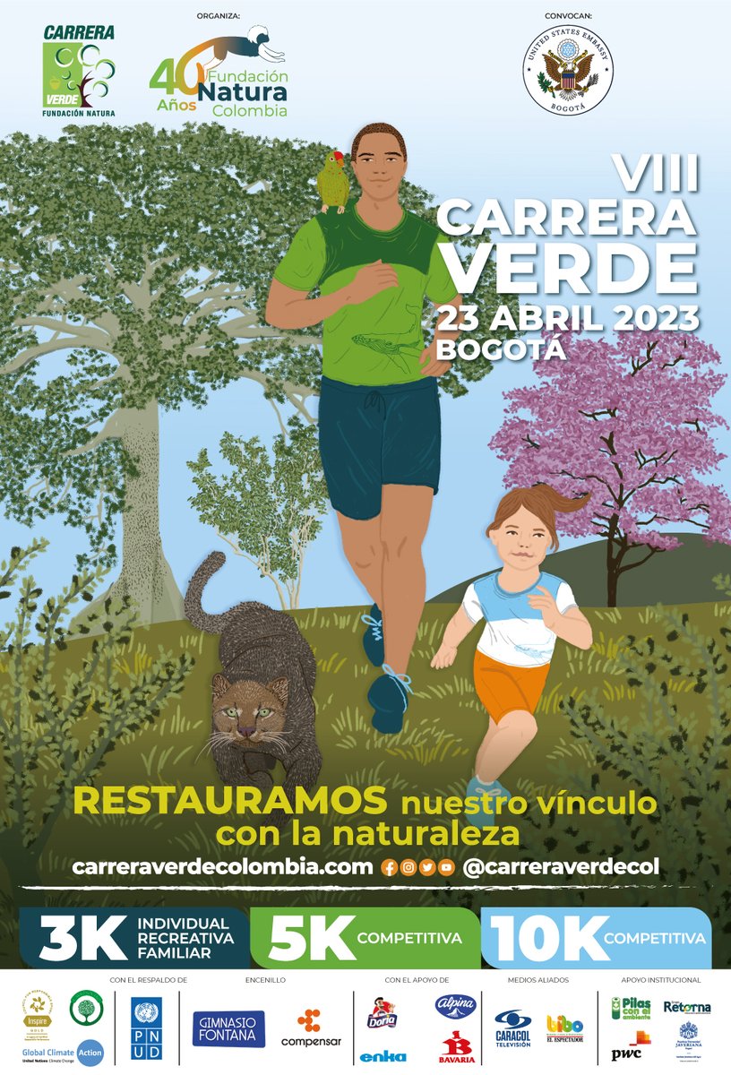 Inscríbete y se parte de esta iniciativa que ayuda a cuidar los bosques de nuestro país. El Instituto Javeriano del Agua en alianza con la @fundacionnatura te dan un descuento especial por ser Javeriano. forms.office.com/r/WStm5T1rHq  #Acciónclimatica #carreraverdecolombia #actúaahora