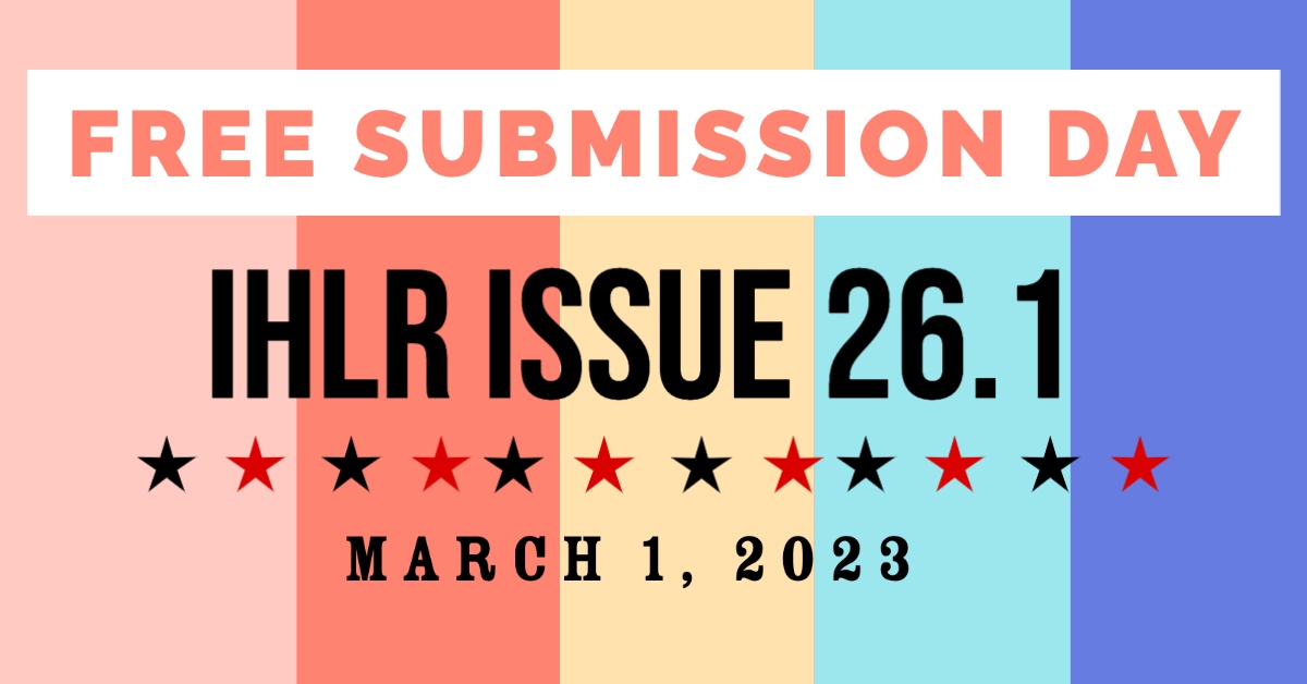 IHLR's tweet photo. Free Submission Day!!!
Free for the first 25 people to submit using the link provided below:
https://t.co/rUBErs2nQj
#freesubmission #sendwork #poetry #CNF #Fiction #IHLR https://t.co/PO8x9q74DL