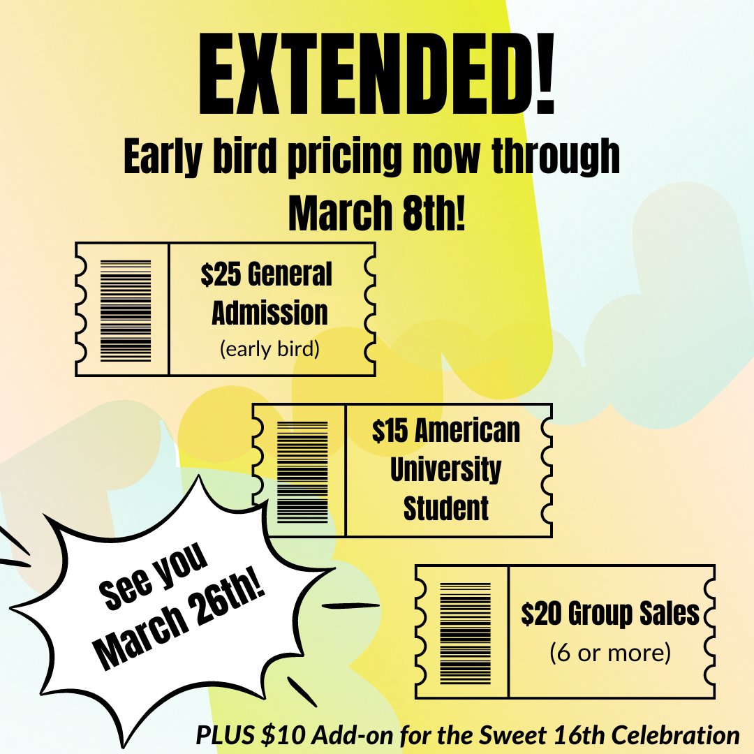 🚨ATTENTION🚨
Early bird pricing has been extended through March 8th! Don’t miss your chance to take advantage of the discounted price. 

#EALS2023 is less than a month away! Will you be joining us? Purchase your tickets through the link in our bio!

#ARTSENGAGE #EALSAT16