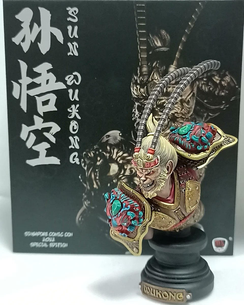 Hi guys, we'd like to share our 𝐒𝐢𝐧𝐠𝐚𝐩𝐨𝐫𝐞 𝐂𝐨𝐦𝐢𝐜 𝐂𝐨𝐧 special edition Sun Wukong, painted by a customer :)

This fantastic bust was painted by @insanesarcasm_paints ...we love it!:D

#sunwukong #sgcc #singapore #monkeyking #wukong #miniatures