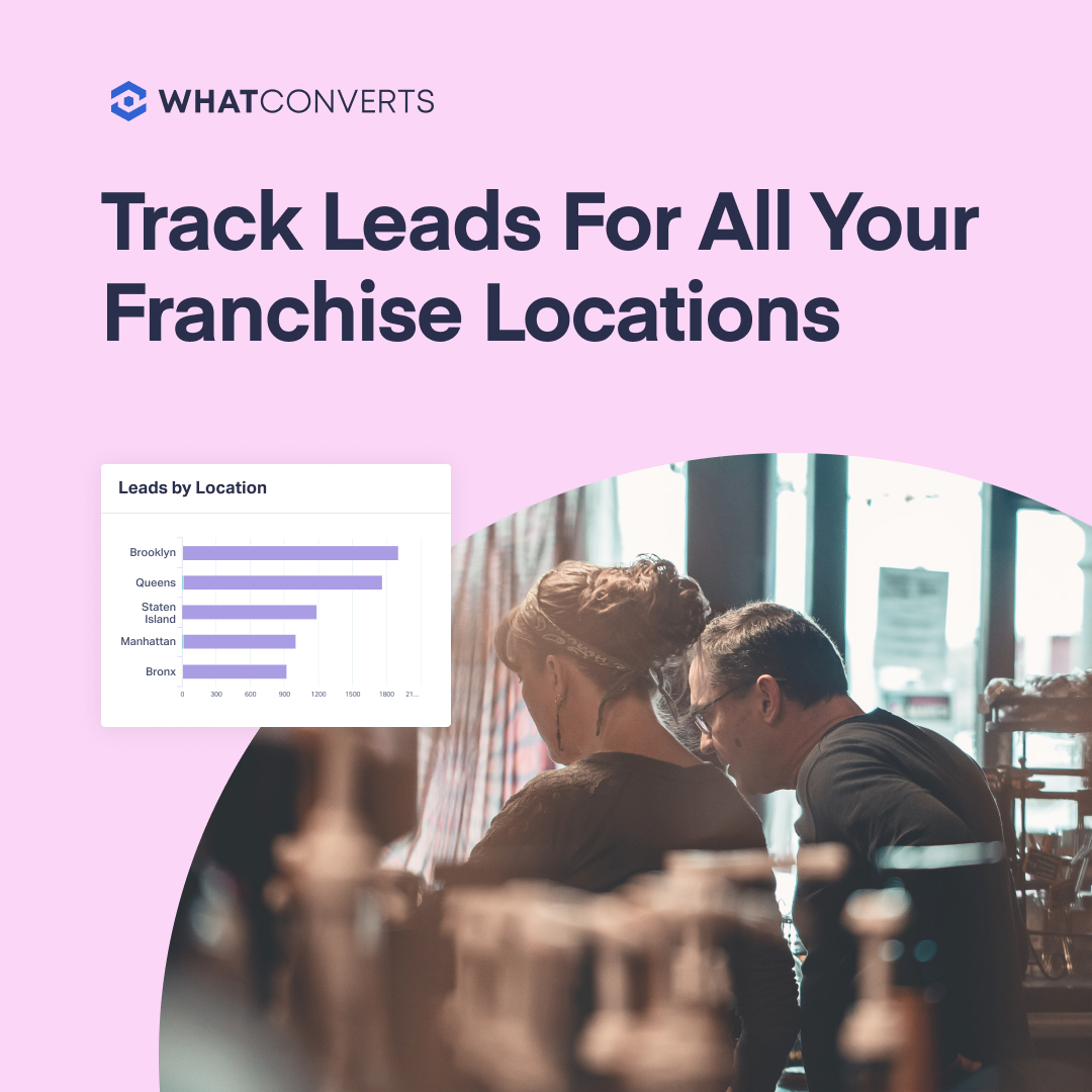 whatconverts's tweet image. Fancy having one platform that tracks marketing for all your franchise locations? 📍

Click the link below to read more 👁️‍🗨️whatconverts.com/case/franchise…

#whatconverts #leadtracking #marketing101 #marketingcampaign #leadreporting #franchisereport #franchise #leadsbylocationreport