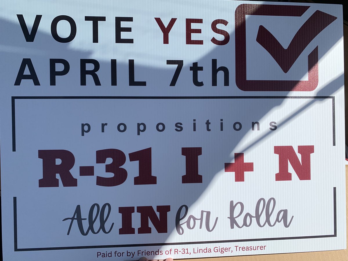 The signs are ready! If you would like to display a yard sign, you can pick one up in the RTC parking lot (500 Forum Drive) Monday March 6th from 4-6 pm. Please reach out to us if you would like a large banner and have a high-traffic location.

Thanks for your support!
