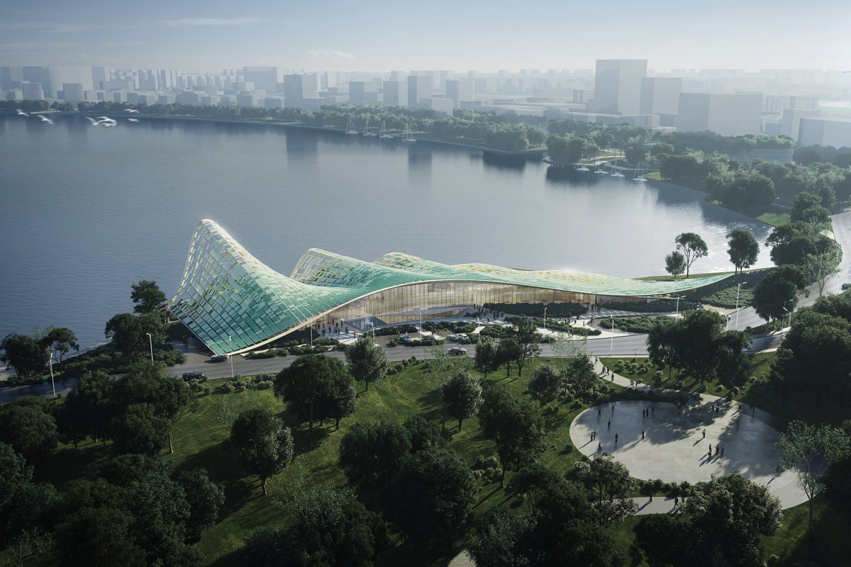 Chapman_Taylor's tweet photo. Concept Design for Lingang District Investment and Planning Exhibition Centre, China

https://t.co/ZkcxmJejKG 
 
#ExhibitionCentre #ExhbitionCenter #Architects #Designers #Architecture #Design #DishuiLake #Lingang #China https://t.co/inHv62D2oG