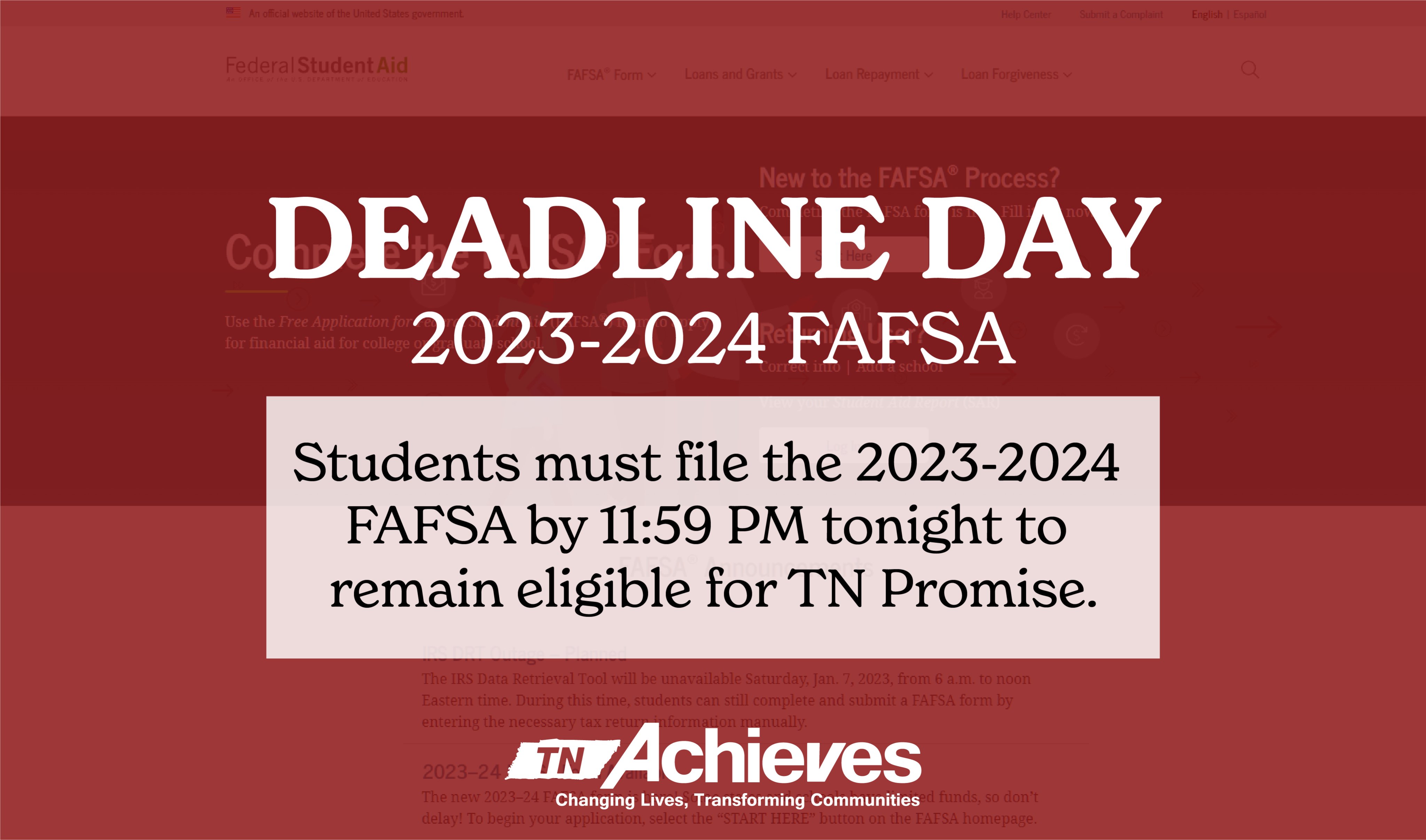 tnAchieves on Twitter "⏰DEADLINE DAY Today is the last day for