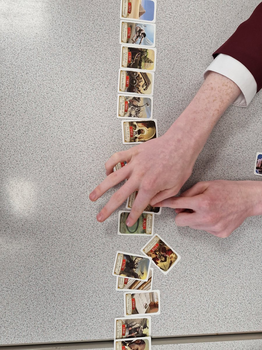 SGSSeniorSchool's tweet photo. 10F testing their history knowledge this morning in form time with a game of Timeline. It got very competitive! #SGSDifference #SGSBeSomeone #SGSHistory #SGSYear10 https://t.co/K25fKFJTFp