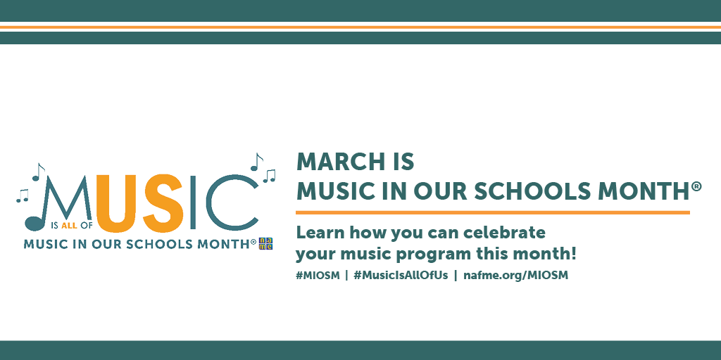 It’s the first day of the 38th annual Music In Our Schools Month® (MIOSM®)! Learn more about the observance and how you can celebrate—and advocate for—music education! nafme.org/MIOSM Tag <a href="/NAfME/">nafme</a> with #MIOSM and #MusicIsAllOfUs and share what your music program is doing!