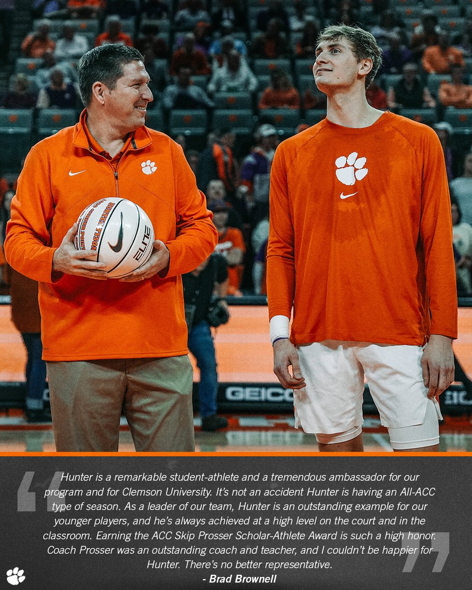 Head Coach Brad Brownell on Hunter Tyson earning the 2023 Skip Prosser Award: