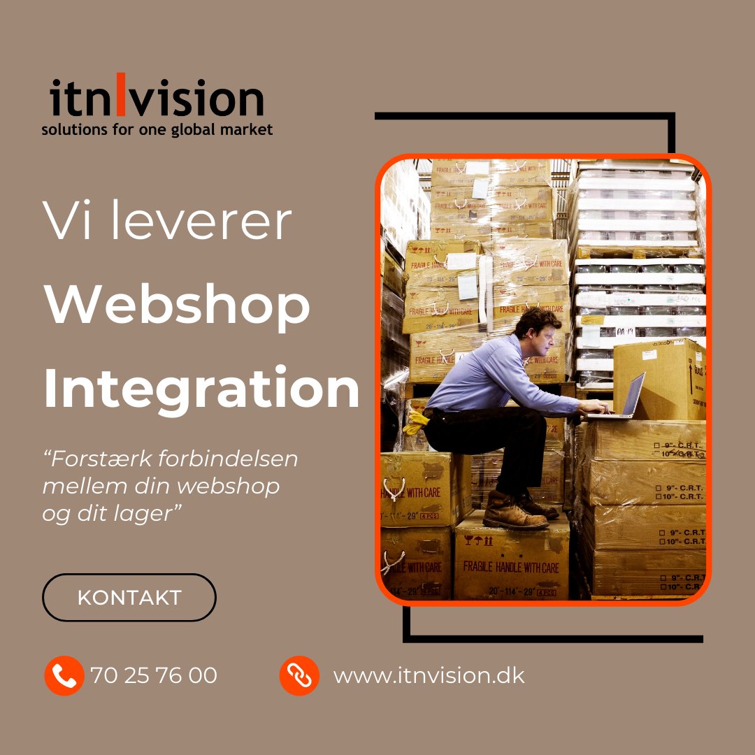 itnSalg's tweet image. Er der dårlig forbindelse mellem din webshop og dit lager? 😕

Så kan du optimere forbindelsen med webshop-integration hos itn|vision, som er en digital løsning, der synkroniserer din aktuelle lagerbeholdning og webshop i realtid 📦 ↔️ 🛒