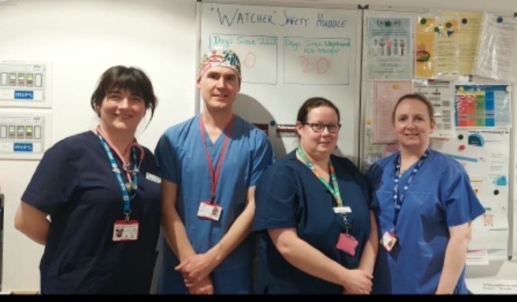 Delighted to be involved with this MDT QIP on NG3 OLOLH inspired by SAFE course with RCPI. Chuffed to win best video! Big thank you to all staff engaging with the Watcher Huddle- increased awareness of deterioration, improving communication & pt safety.