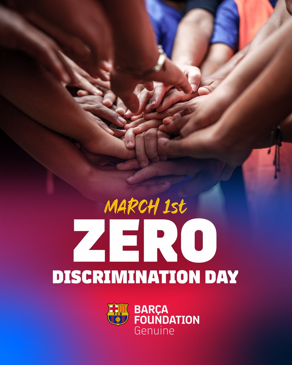 🟠Zero Discrimination Day.
#ZeroDiscrimination 💙❤️ @fcbgenuine