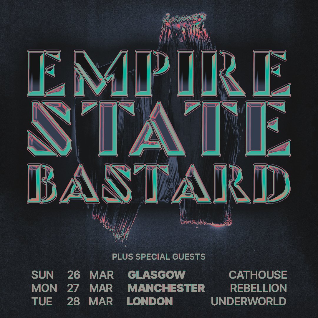ESB666_'s tweet photo. Empire State Bastard will play 3 intimate UK shows later this month, featuring the legendary @TheDaveLombardo on drums 

Tickets on sale at 10am GMT this Friday 3rd March 🤘 https://t.co/xE4QCNafzU