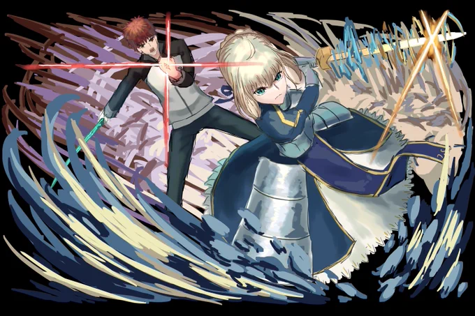 fateコラボ 衛宮士郎&サーヴァント・セイバー(妄想) 