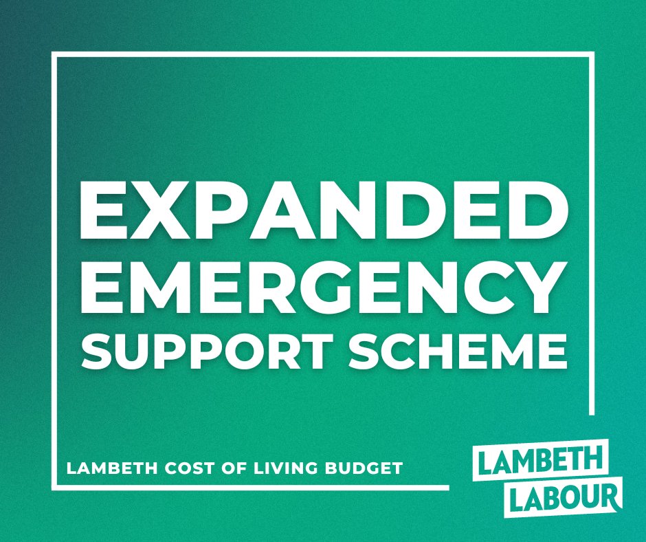As part of our cost of living budget for Lambeth, we are expanding our Emergency Support Scheme so that we can help more people who find themselves in crisis #OnYourSide