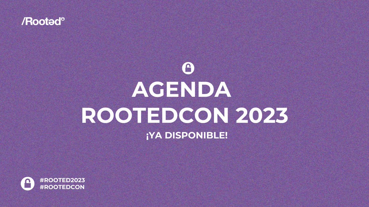 ¡Ya está aquí la agenda provisional de #RootedCON 2023! 

👉 3 salas.
👉 5 tracks exclusivos: <a href="/criptored/">Criptored</a> , <a href="/securiters/">Securiters</a> , <a href="/ProtAAPP/">ProtAAPP - Protege las AAPP</a>, Hacktricks e <a href="/ISACAMadrid/">ISACA Madrid Chapter</a> 
👉 Más de 80 ponentes.

¡Nos vemos del 9 al 11 de marzo en <a href="/Cines_Kinepolis/">Kinepolis España</a>!
rootedcon.com/agenda/