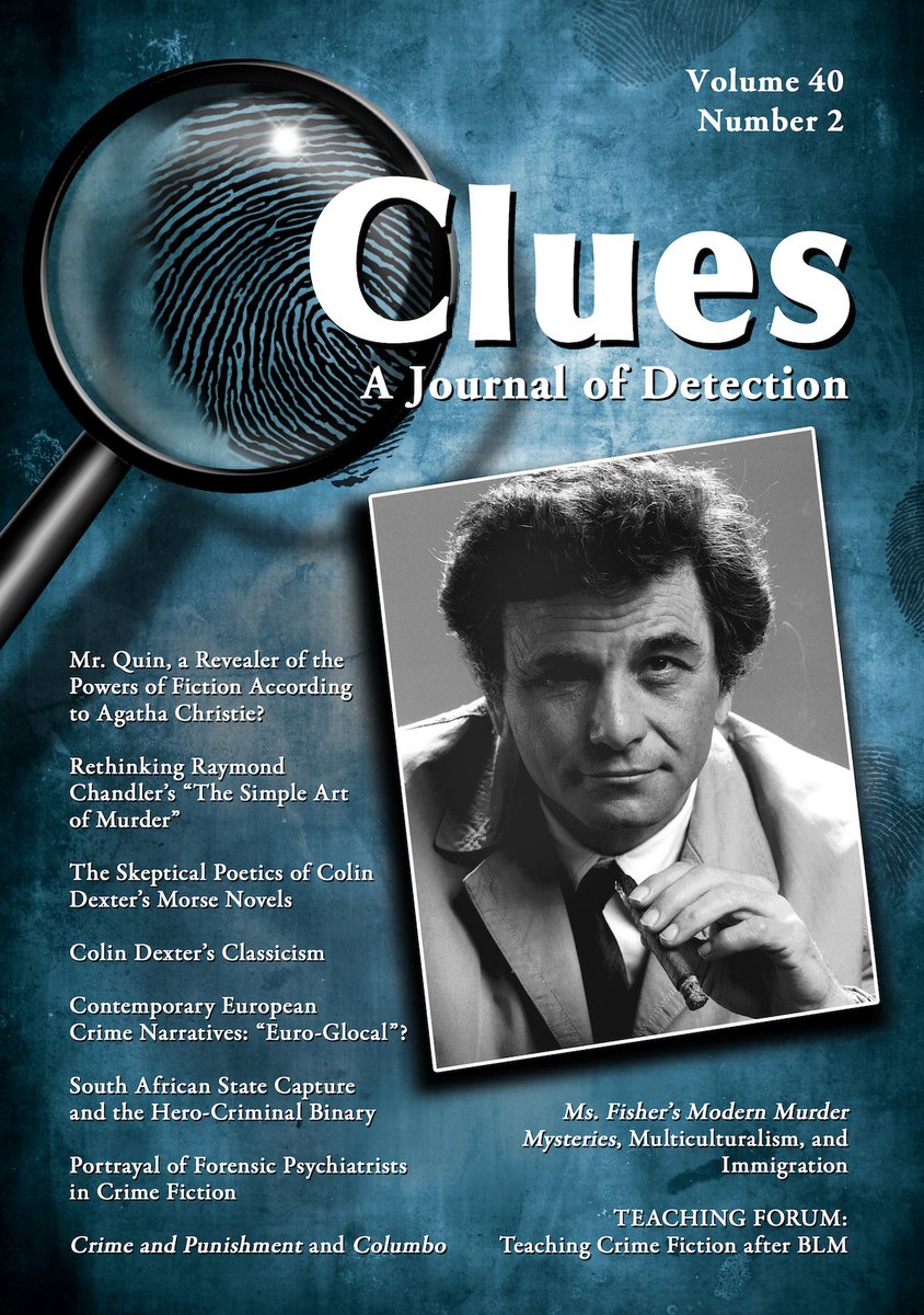 @Jenny_Bew_Orr @AnjanaC1 @BookDevon _Clues_ is the oldest US scholarly journal on mystery, detective & #CrimeFiction (founded in 1980). More on the journal: sites.google.com/site/cluesjour…