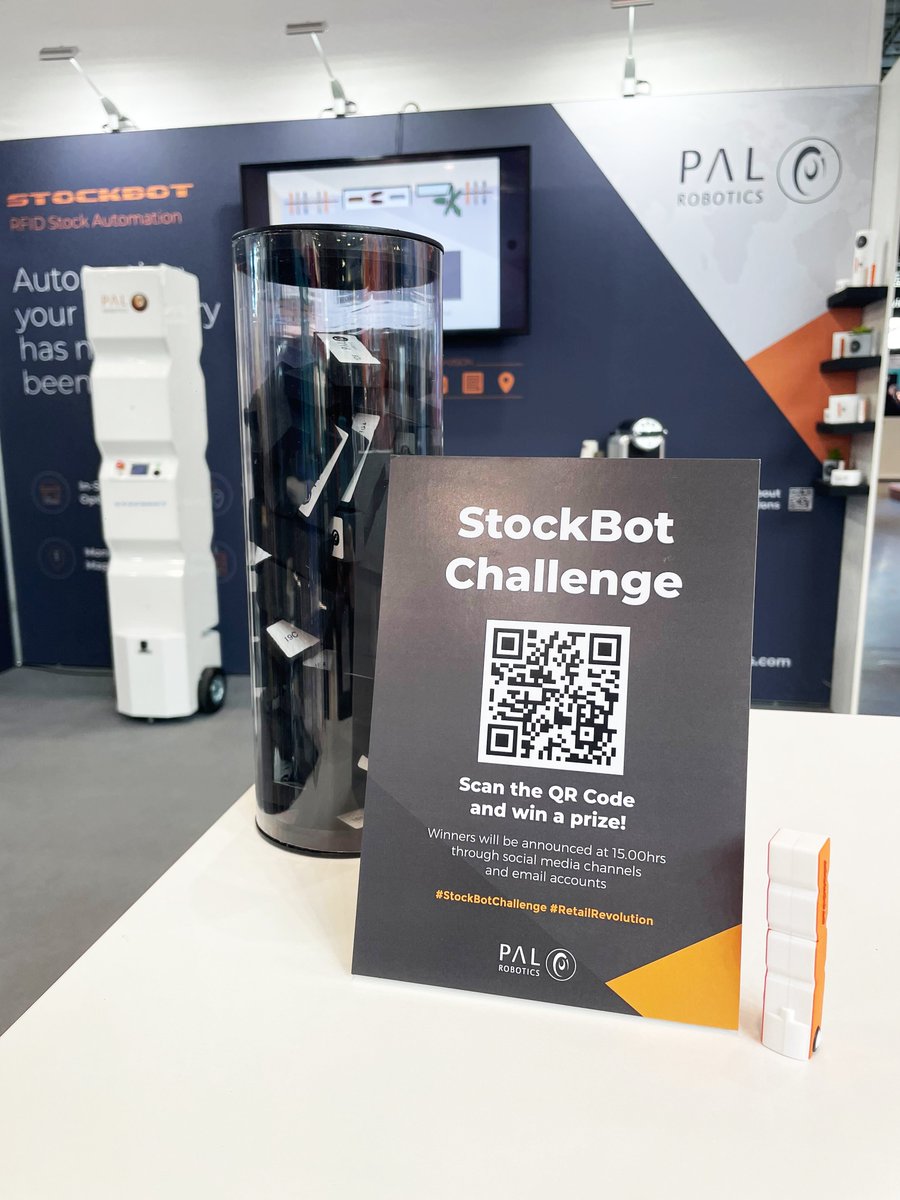 PALRobotics's tweet photo. Come and play our #retailgame at @EuroShop  2023! Visit our booth #E65 Hall 6 and guess how many tags are in the fishbowl for a chance to win a delicious Spanish prize. Scan the QR code and show off your guessing skills! https://t.co/iIoNWqHGjT