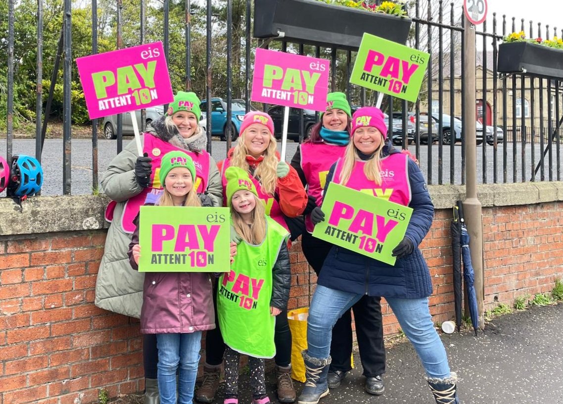 Teachers and pupils would rather be in the classroom but we were all out on the picket line this morning. Great support from our community too. <a href="/ScotGovEdu/">ScotGov Education</a> must listen to teachers and pupils. <a href="/EISUnion/">EIS</a> <a href="/EISEastLothian/">EIS EastLothian</a> #PayAttention