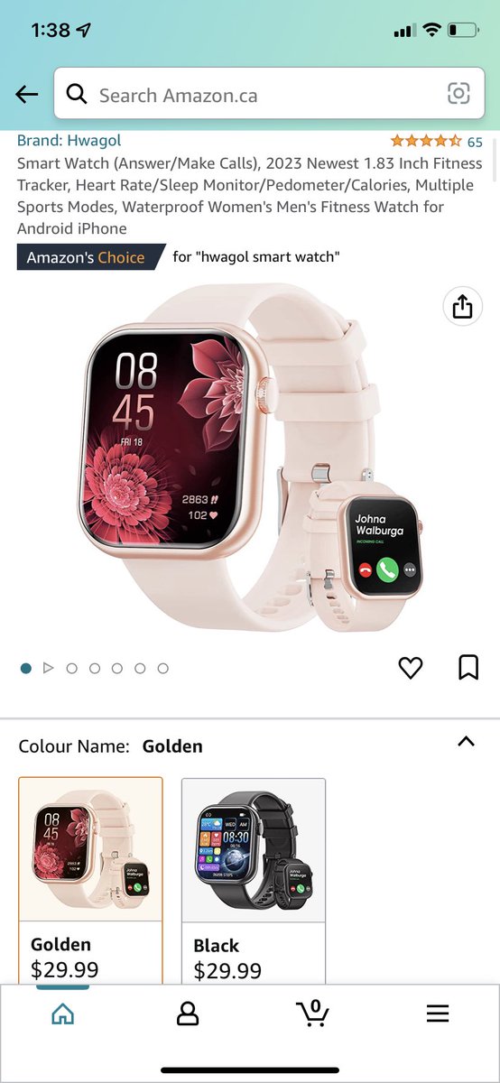 luisascarps15's tweet photo. #happyfirstdayofmarch #happywednesdaymorning  my Amazon man 👨 ordered me this yesterday and it’s coming here this weekend woohoo 🎉 #smartwatch in 2023’ better then a Fitbit yes 🙌 #keepmeontrack https://t.co/QII90DQiND