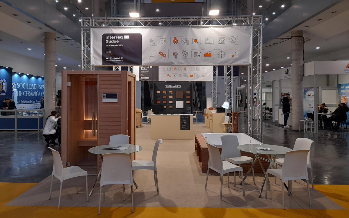 AIDIMME's tweet photo. ¿Aun no has visitado nuestro stand en @Cevisama 2023? (N2 Distribuidor Stand 19)
En él podrás conocer de primera mano el proyecto Interreg Sudoe @Woodmarkets_EU y descubrir los productos más novedosos del sector baño/cocina con la colaboración de #ASEBAN / @ArvetAsociacion https://t.co/zdKVwkGwhh