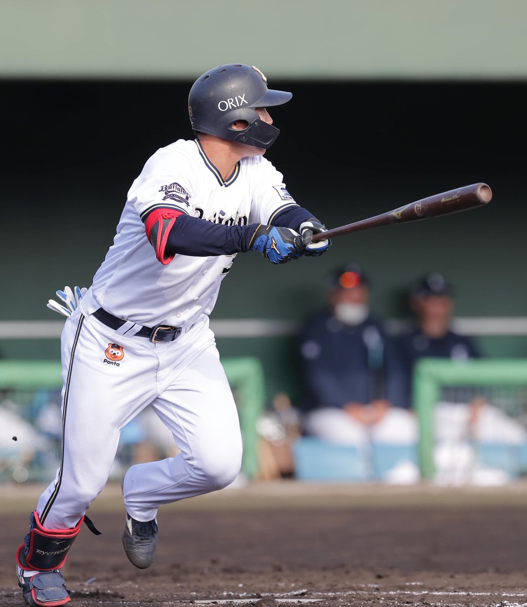 hochi_orix's tweet photo. 西武戦より
左前安打を放ちアピール成功😀 #来田涼斗 選手⚾️
#Bs2023 #ORIX #MYZ23 #宮崎 #球春みやざきベースボールゲームズ #lions https://t.co/CVlpMBSyQA