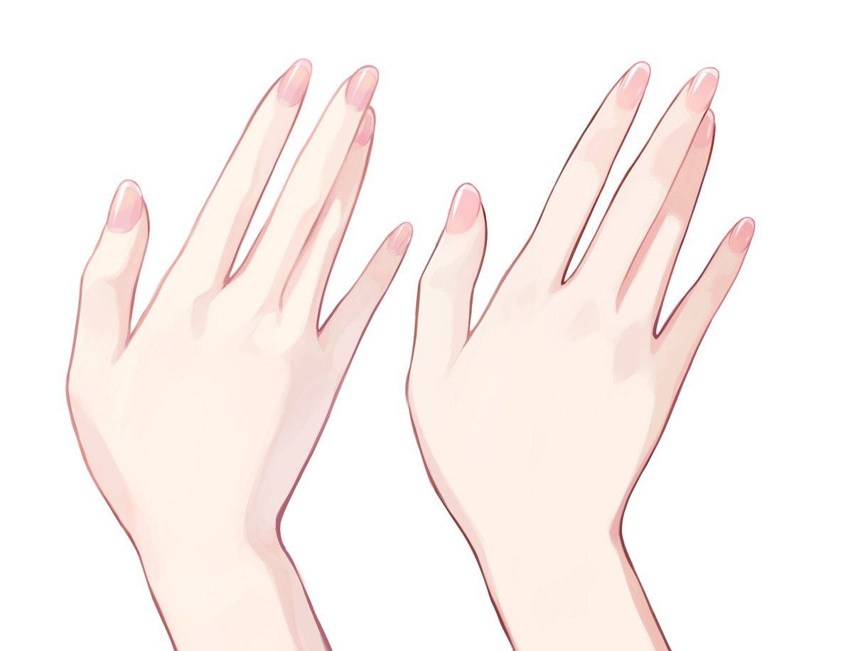 「手の素材作りたくて良い塗り方探してる 」|ぴんくのイラスト