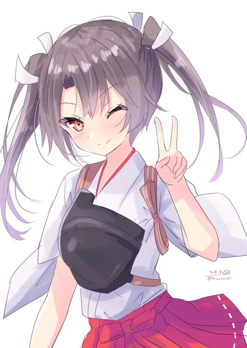 ピースする瑞鶴#艦これ版深夜の真剣お絵描き60分一本勝負#艦これ版真剣お絵描き60分一本勝負_20230228 