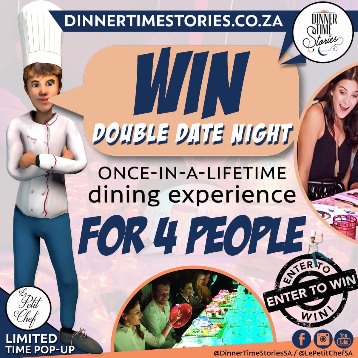 lepetitchefsa's tweet photo. Looking to WIN a once-in-a-lifetime dining experience for you and your favourite couple πΒ https://t.co/S16WPM35wPΒ
Β
#dinnertimestories #lepetitchef #worldssmallestchef #competition #win #enternow #winbig #competitions #competitiontime #competitionday #competitionready https://t.co/nJkcRlcsqV