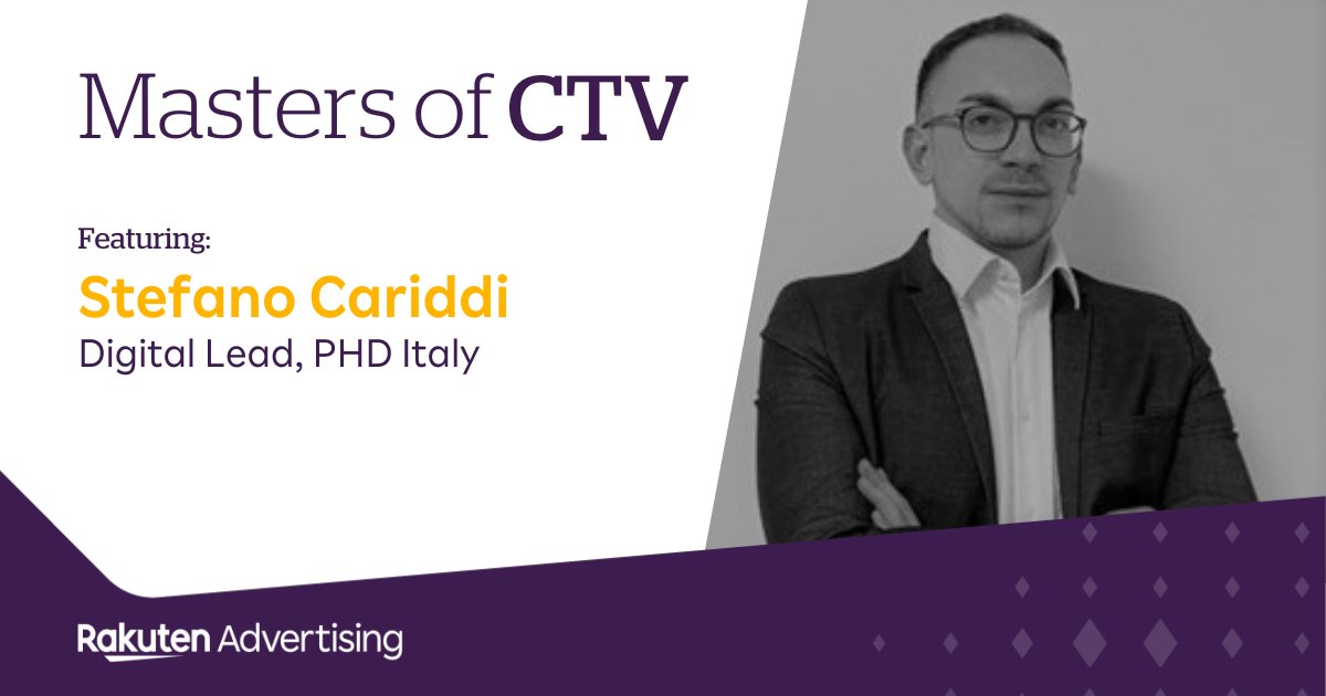 🇬🇧 We're proud to introduce our new series: our Masters of CTV will be sharing their best practices to help you outthink and outperform in CTV advertising.  Discover our first interview with Stefano Cariddi, DIgital Lead at PHD Italy :blog.rakutenadvertising.com/en-uk/marketin…
#MastersofCTV