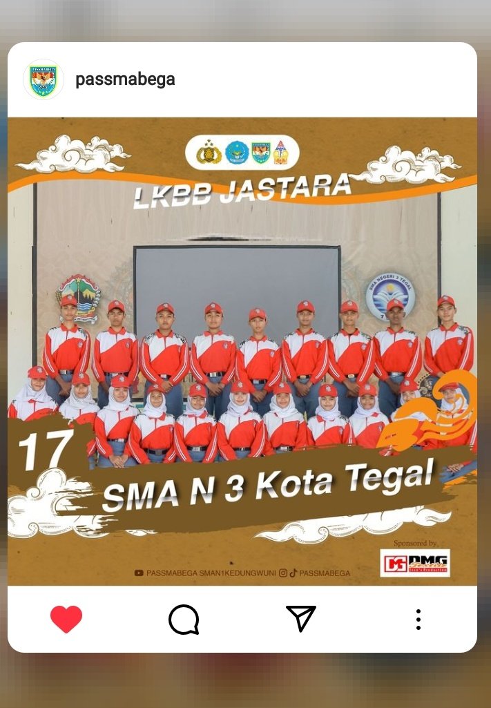 phixlee_'s tweet photo. annyeong yorobun moots!!!
Ayo Like and Share postingan Paskibra Barakuda pada LKBB JASTARA sebagai kontingen terfavorit di akun @PASSMABEGA 
Atau bisa klik link berikut:
https://t.co/fOxQiberMB
Follow akun nya dulu sampai di konfirmasi lalu like postingan SMA Negeri 3 Tegal ya!! https://t.co/lCt17TWAN8
