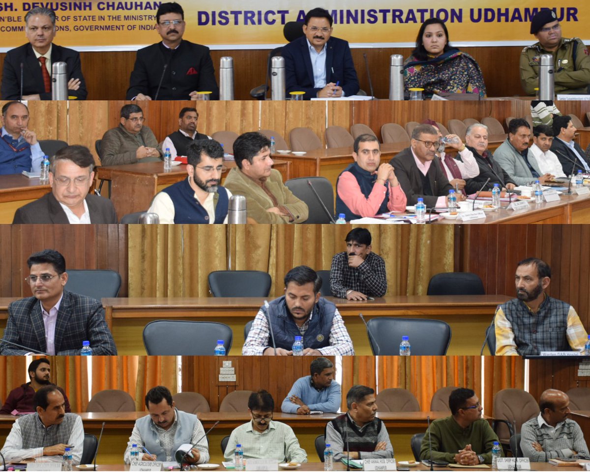 udhadm's tweet photo. #PublicOutreachProgramme
Welcome ,Honourable Union Minister of State in the Ministry of Communications, Devusinh Chauhan to Udhampur, interacted with District/sectoral officer & took review of various ongoing developmental works under CSS in district Udhampur. https://t.co/dzK8GMeNnT