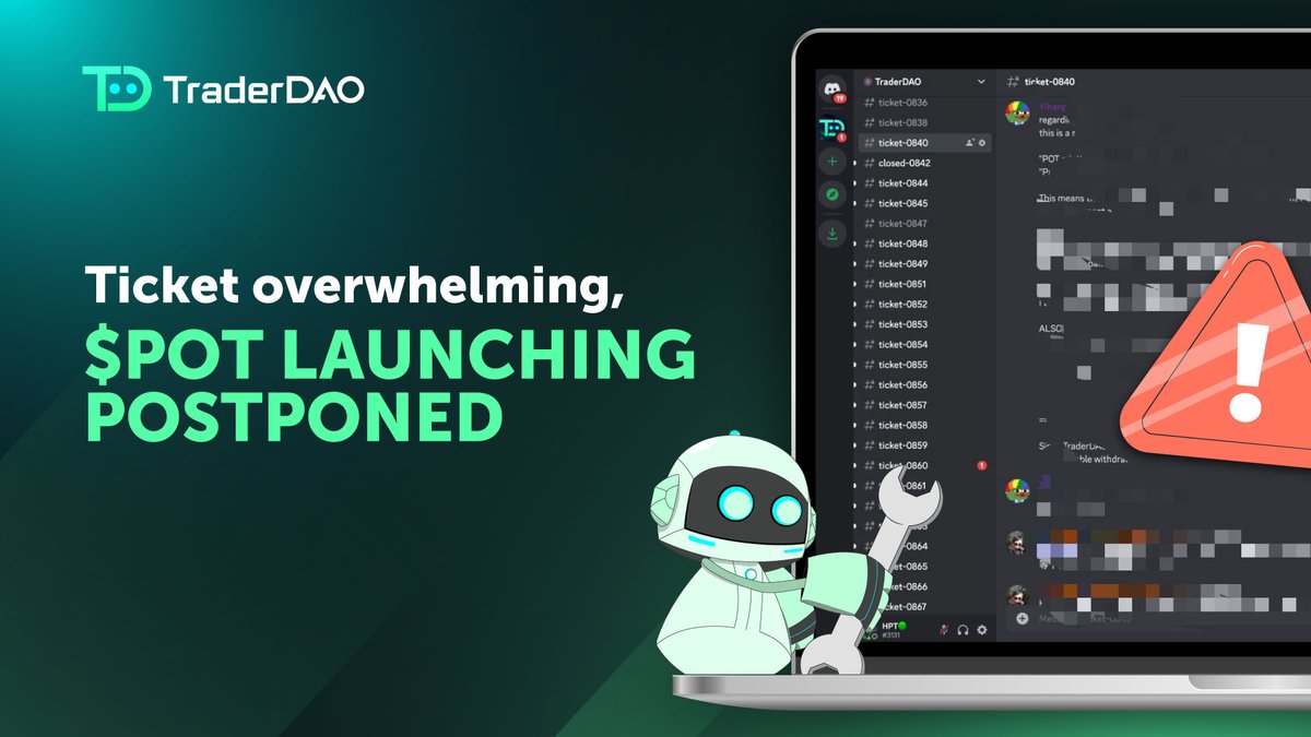 TraderDAO_CN's tweet photo. Our community has spoken! 
We received 5XX enquiries about our $POT mechanism and we prefer not to launch Proof of Trade until everyone is fully informed. 

Our first batch of OG communities matter a lot, and we're here to ensure everyone benefits. Stay tuned for updates. https://t.co/nb7tJJTH3G